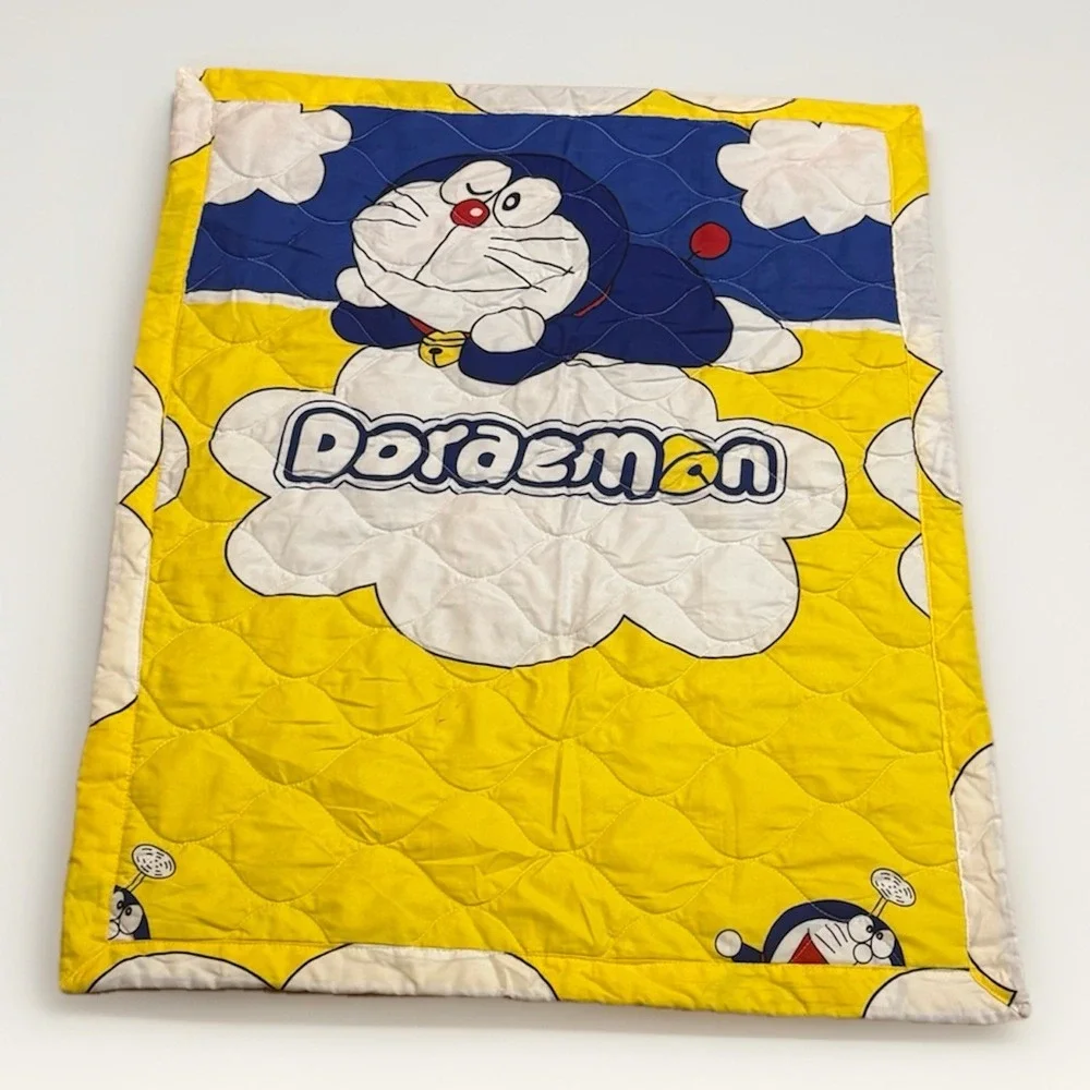 Doraemon Quilt Blanket Throw Manga Japanese Anime Kids Baby Nursery Lovey Rare